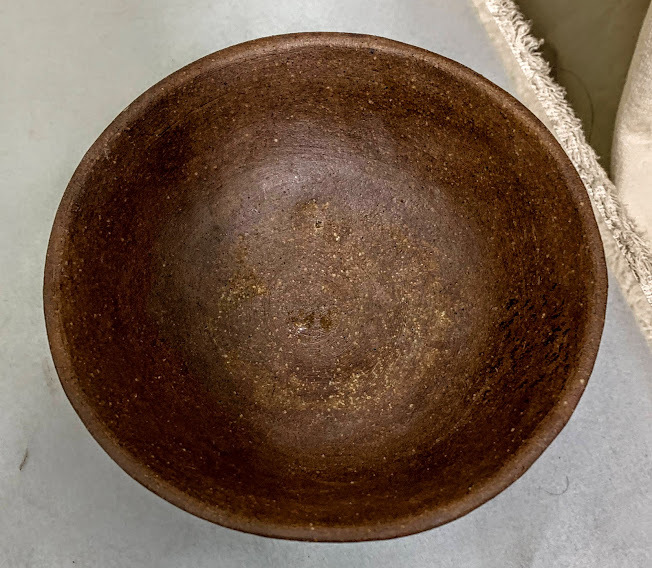 古い 備前焼 窯変茶碗 平茶碗/茶碗/茶わん み 在銘 箱無し 茶道具 古玩 問屋 古い備前焼 箱なし 陶芸