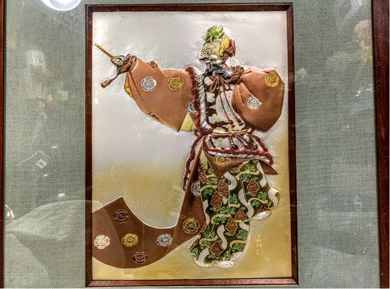 贈物 金工名作家“帖佐美行 ”作品 彫金打出彫刻 雅楽 蘭陵王 文化勲章