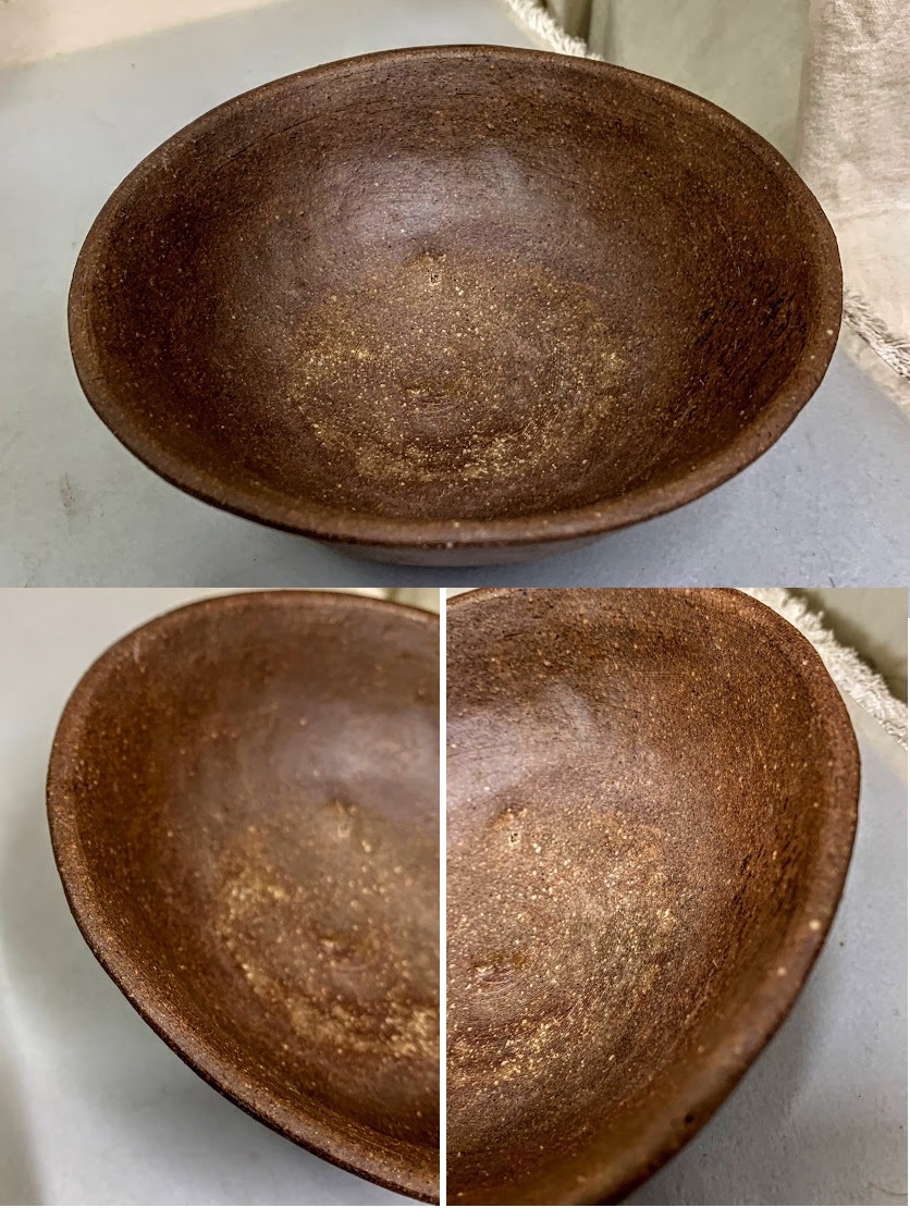 古い 備前焼 窯変茶碗 平茶碗/茶碗/茶わん み 在銘 箱無し 茶道具 古玩 問屋 古い備前焼 箱なし 陶芸