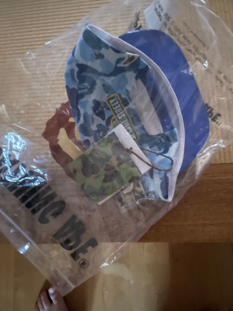 A BATHING APE】 BAPE X SESAME STREET ABC CAMO SNAP BACK CAP M
