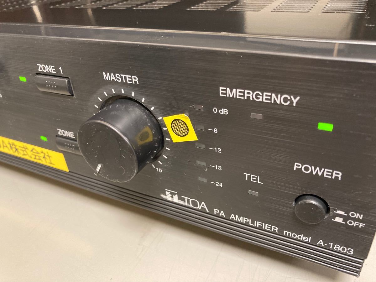 TOA PAアンプ 30W 2局 A-1803 オーディオ機器 TOA PAアンプ 30W 2局 A-1803 オーディオ機器