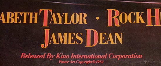 『ジャイアンツ』アメリカ版劇場オリジナルポスター(1982年リバイバル・完全版）/ジェームズ・ディーン_画像4