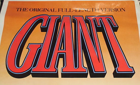『ジャイアンツ』アメリカ版劇場オリジナルポスター(1982年リバイバル・完全版）/ジェームズ・ディーン_画像2