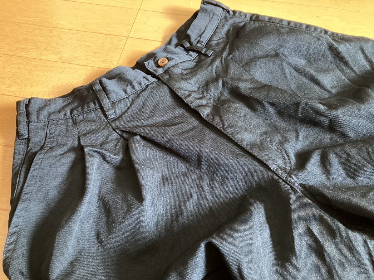 COMME des GARCONS HOMME PLUS エステル縮絨ハーフパンツ ツータック XS 黒 今期プリュス 21