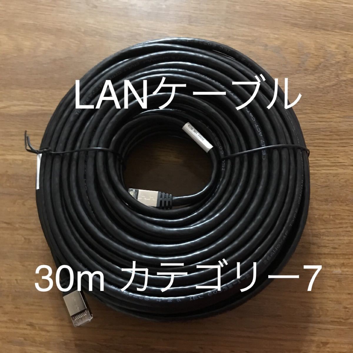 LANケーブル　30m (カテゴリー7)         LANケーブル ブラック