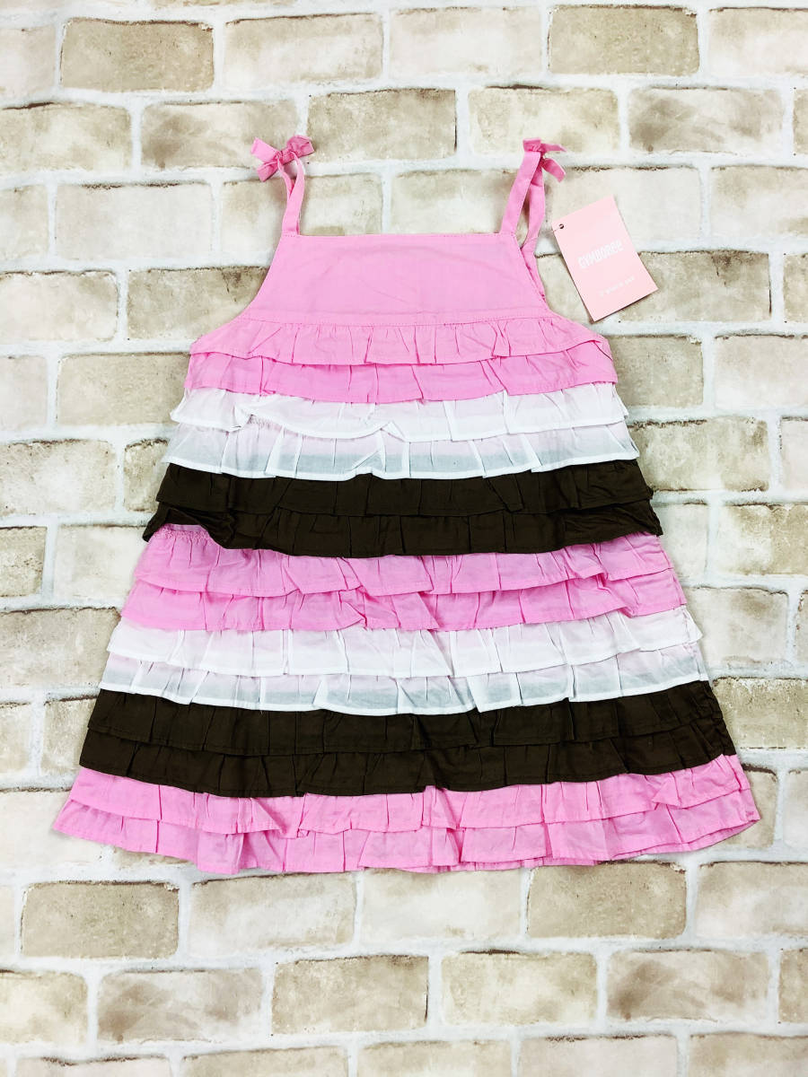 Top-106【新品】Gymboree/ワンピース/80-90cm/ピンク/ボーダー/オーバーパンツ付き/子供服/赤ちゃん/ジンボリー/インポート/送料無料_画像2