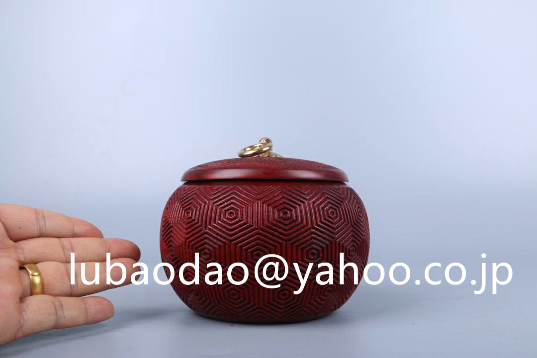 茶缶 蓋付き 希少 木造 楠木 時代木彫 彫刻工芸品 置物