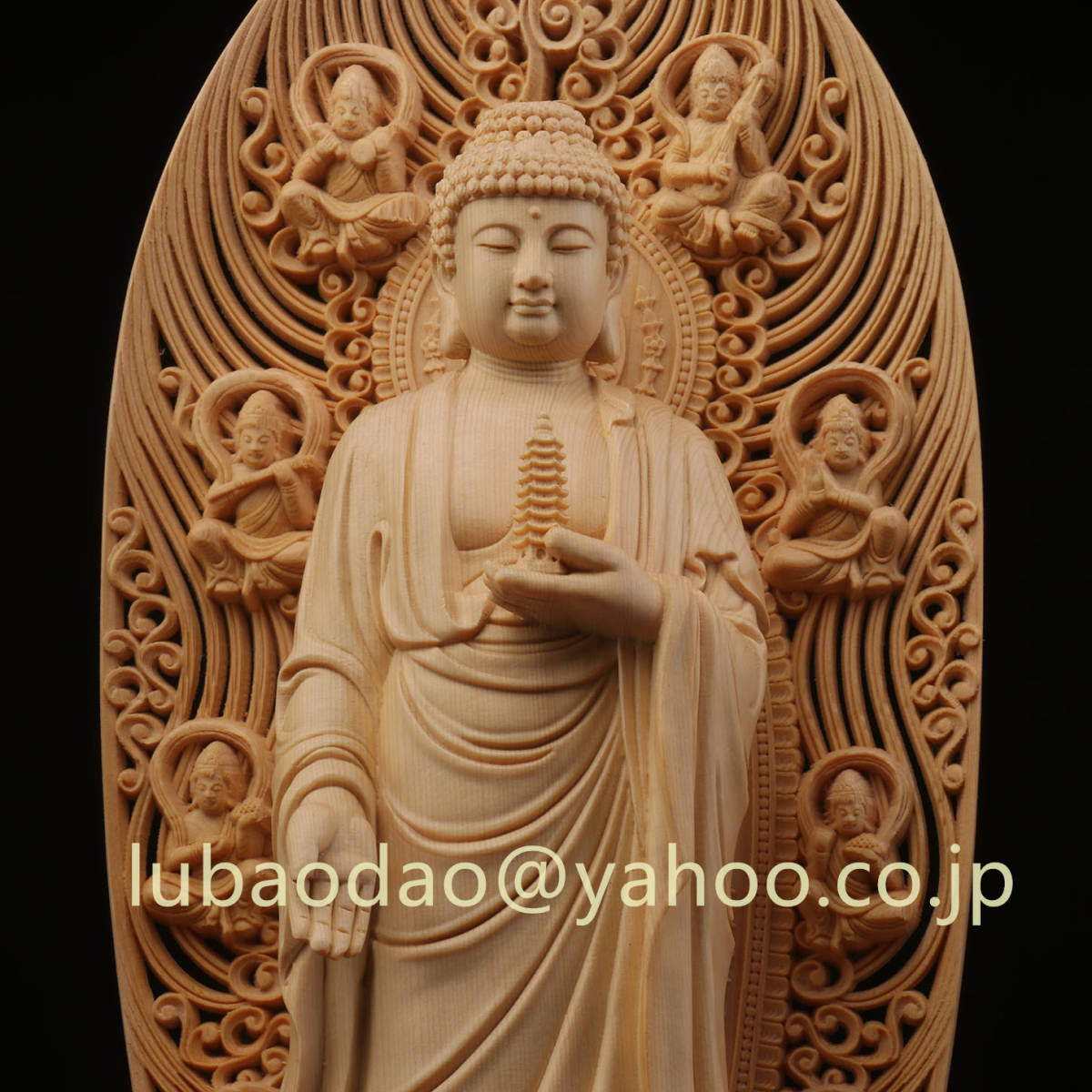 グランド牧場 セレクトセール 木製仏像 東方三聖 薬師三尊【日光菩薩 薬師如来 月光菩薩】高級 彫刻/オブジェ