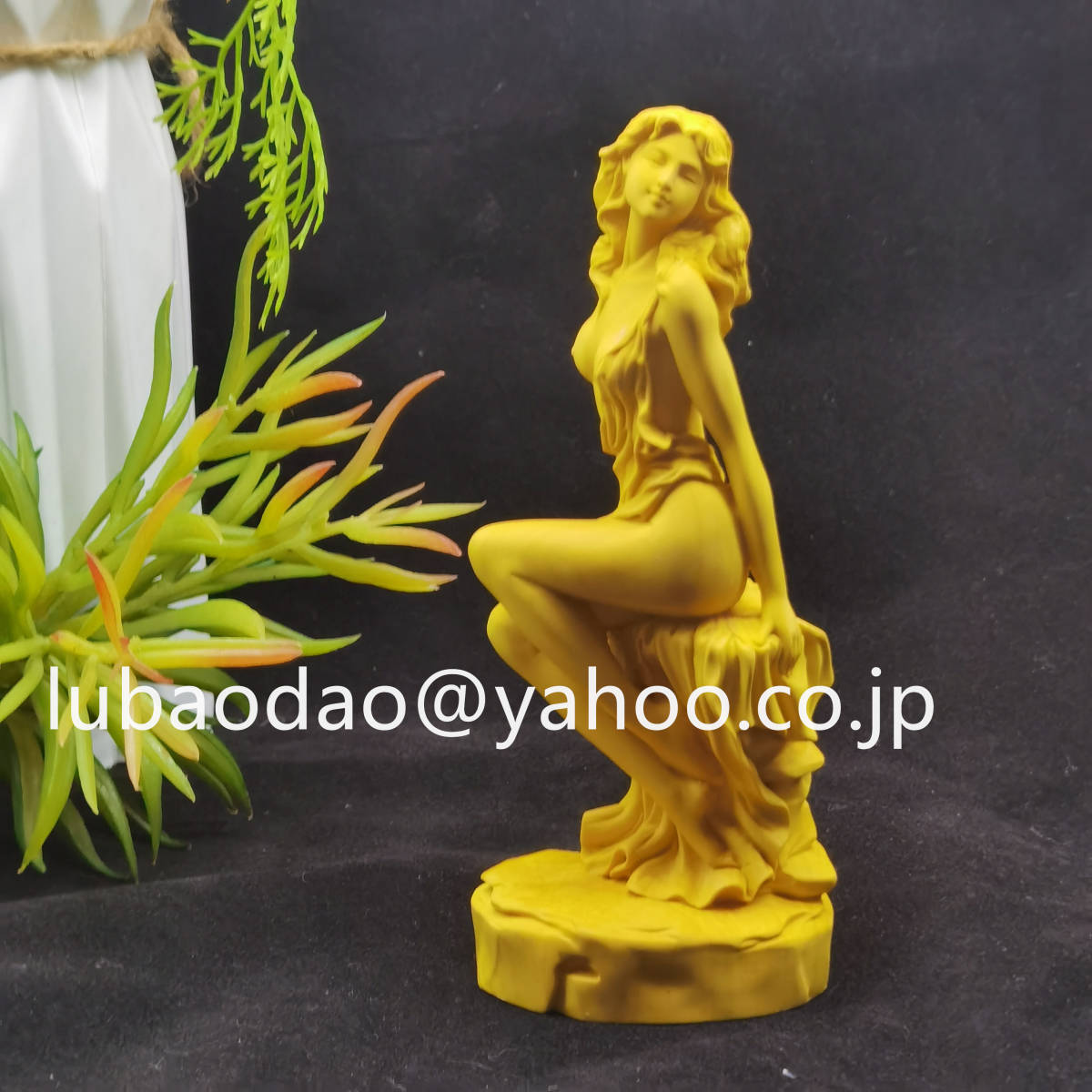 美女像 裸婦 置物 美品 彫刻 木造木彫 仏師で仕上げ品 美術工芸品 -_画像2