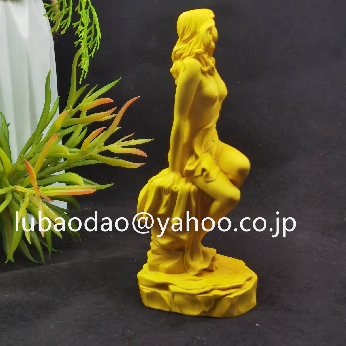 美品 彫刻 木造木彫 美女 裸婦像 置物 仏師で仕上げ品 美術工芸品 _画像3