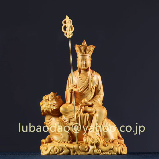 木彫 仏像 地蔵菩薩 置物 仏陀彫刻 精密細工 天然ツゲ-