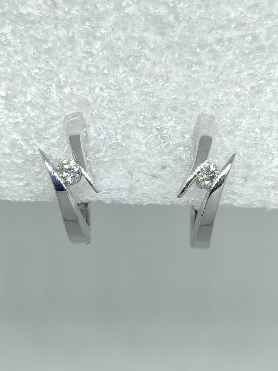定番 ダイヤ ◇新品◇ ピアス K18WG/K14WG ダイヤ K18WG/K14WG