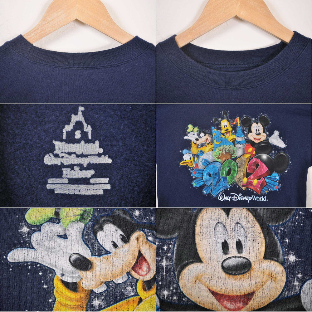 Disney ディズニー ミッキーマウス ウォルト ディズニー ワールド キャラクター集合 スウェット メンズS(22586_画像3