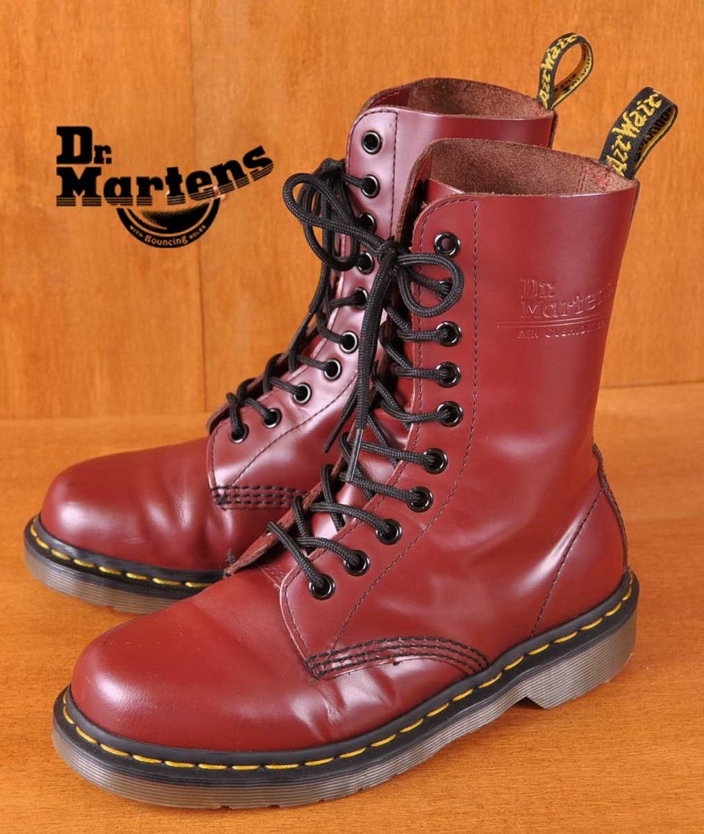 Dr.martens ドクターマーチン 10ホールブーツ チェリーレッド レザー UK4 23.0cm(16921