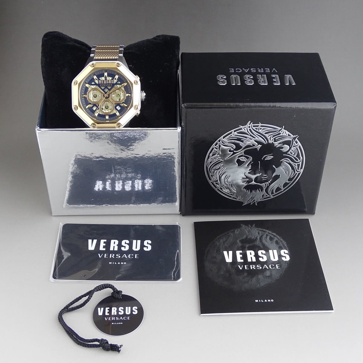 新品即納】ヴェルサス ヴェルサーチ 高級 メンズ腕時計 45mm 八角形 防水