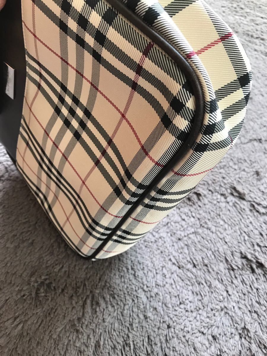 美品 BURBERRY バーバリーノバチェック ショルダーバック キャンバス&レザー 5