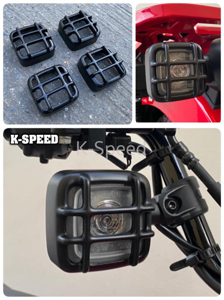 CT125 ハンターカブ SNB製 ヘッドライト バイザー& k-SPEED テール＆ウィンカーガード セット レッド　ステッカープレゼント中_画像5