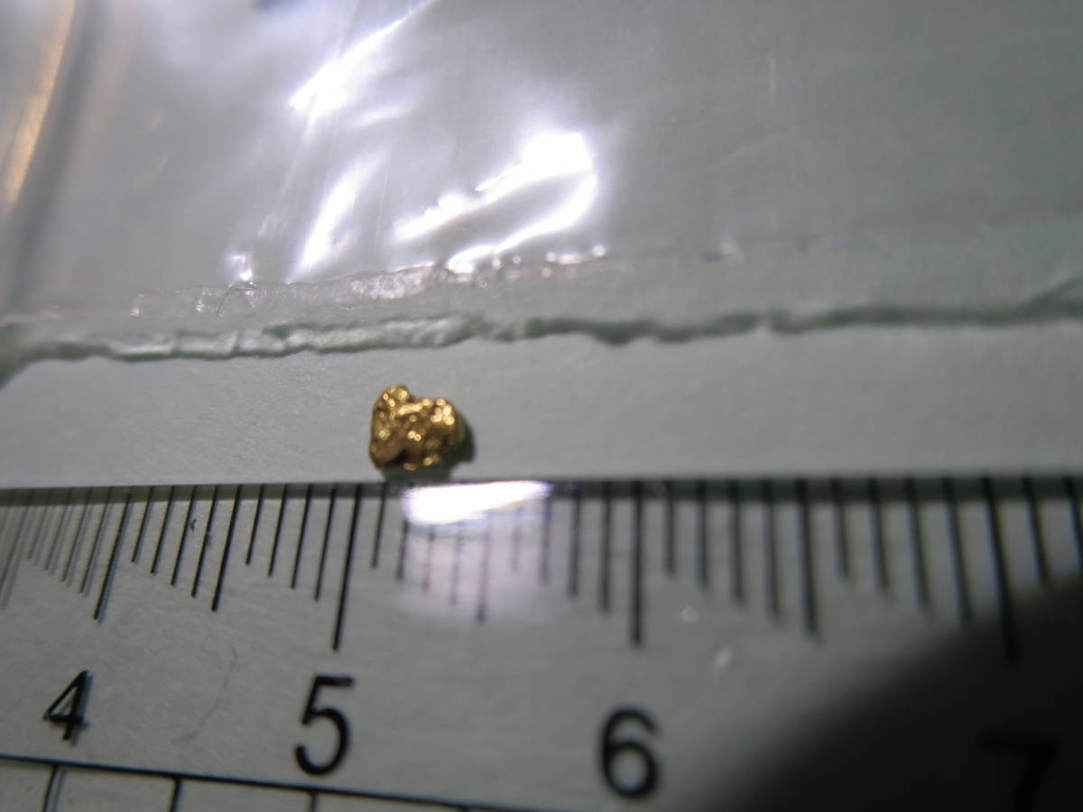 金ナゲットアラスカ鉱脈金塊ゴールドフィンガー 5mm 1粒(20-22k)416の画像1