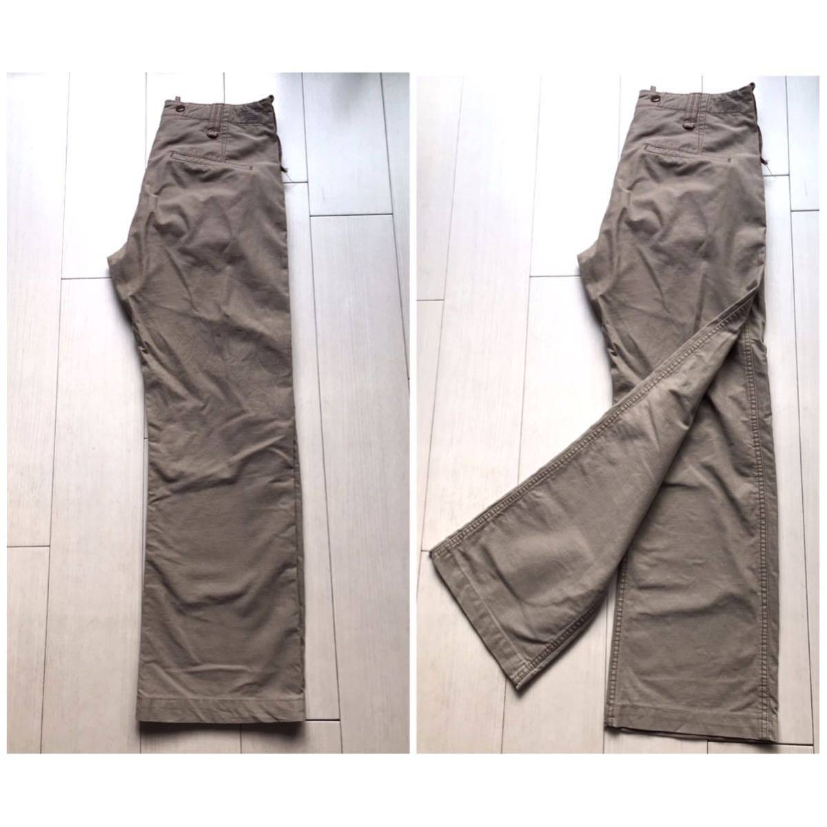 【即決】サイズ表記M エドウィン　EDWIN 505 KHAKI 綿100% ミリタリー 系ワークパンツ　ベージュ系色　TYPE-505 ニュービンテージ カーキ_画像3