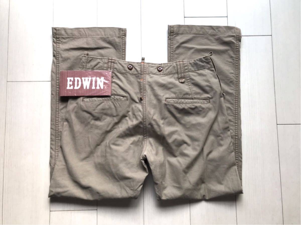 【即決】サイズ表記M エドウィン　EDWIN 505 KHAKI 綿100% ミリタリー 系ワークパンツ　ベージュ系色　TYPE-505 ニュービンテージ カーキ_画像1