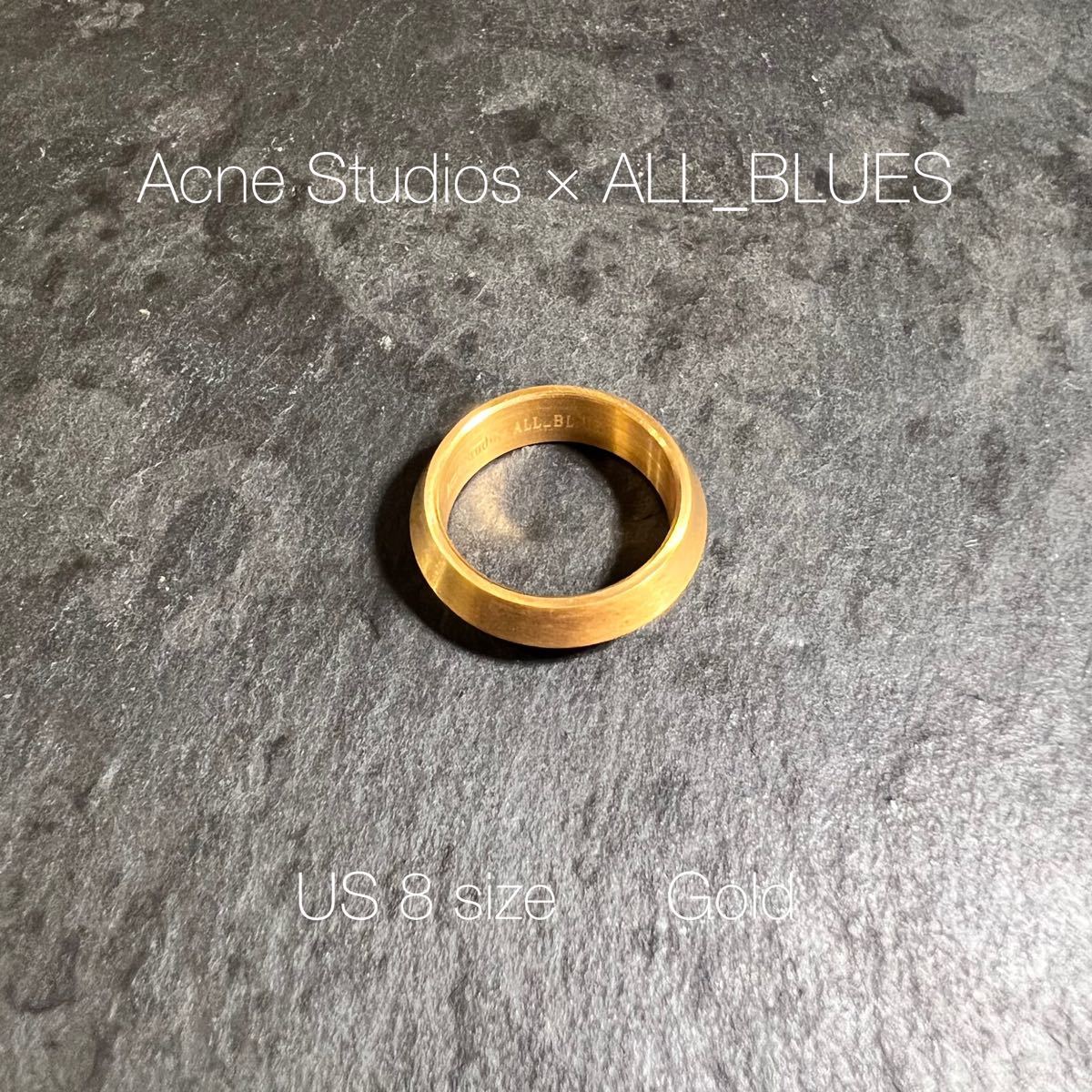 Acne Studios x All Blues ゴールドリング US8 指輪 15号 アクネ