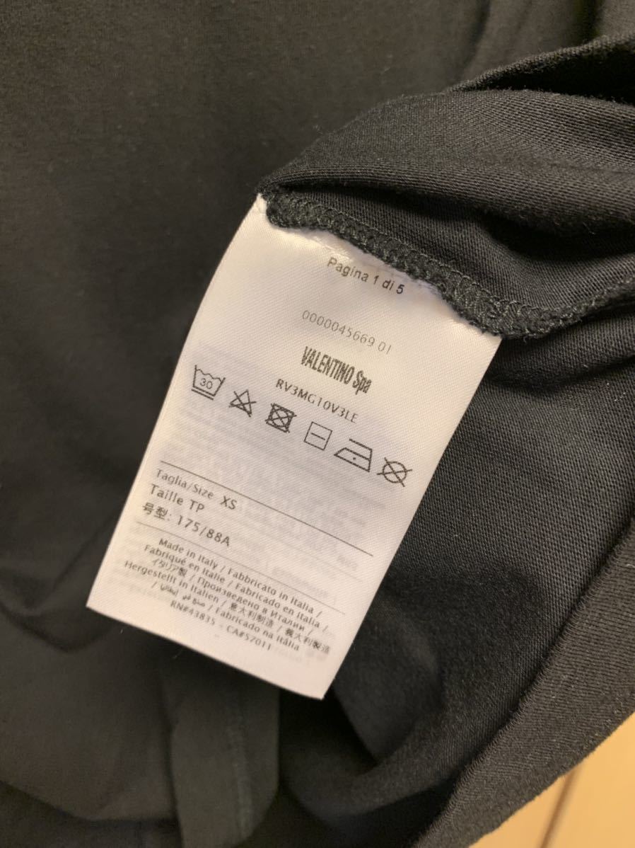 正規 19AW VALENTINO ヴァレンティノ 白 VLTN ロゴ クルーネック T