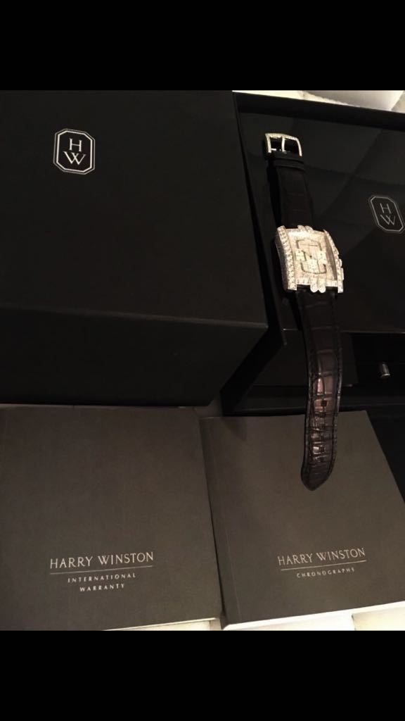 本物保証ハリーウィンストン330MCA全面ダイヤモンド腕時計アヴェニューCクロノグラフ44ミリ18KWG製HARRYWINSTON超美品定価1000万円_画像5