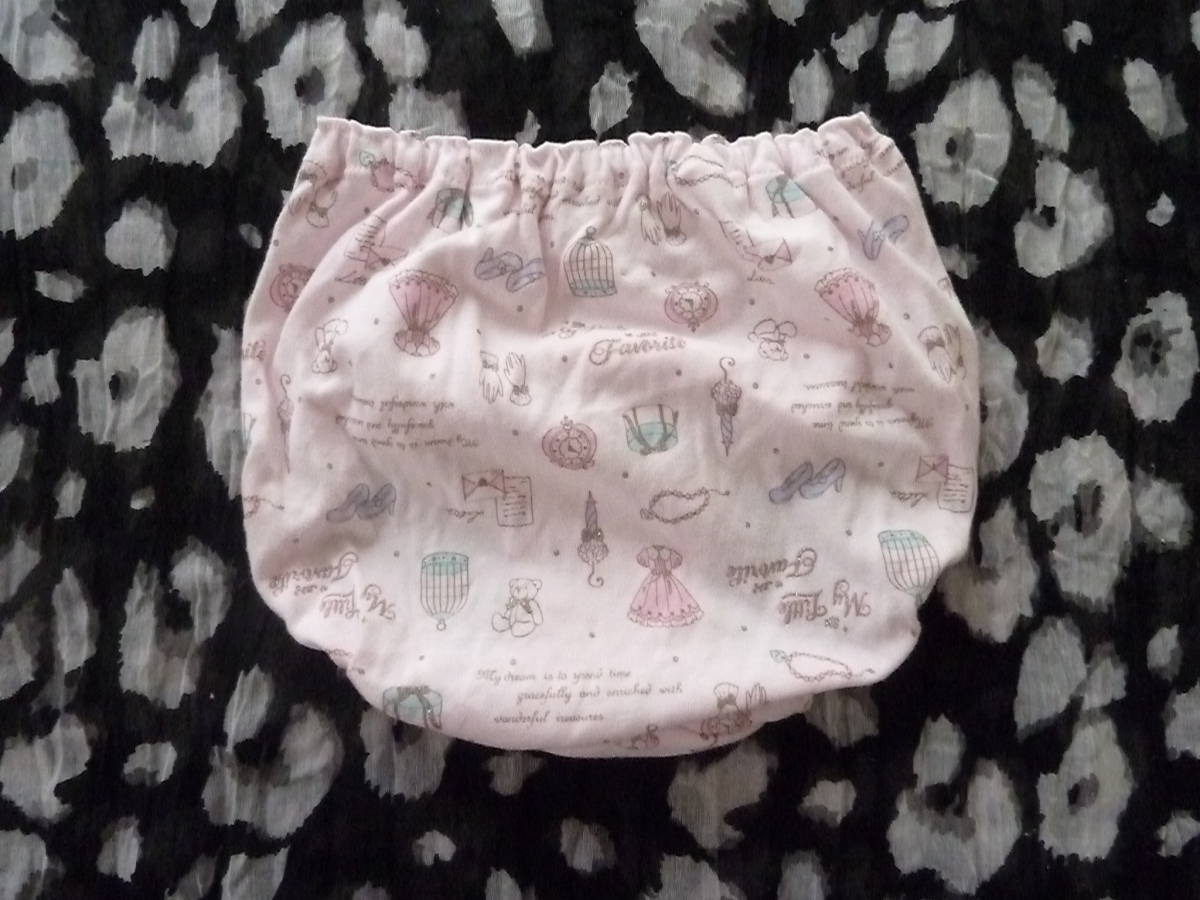 ★ *通学* 可愛いプリントのブルマ型ショーツ 雑貨 ロゴ 総柄 ピンク 綿 インゴム 女の子用 ** 165 **_画像3