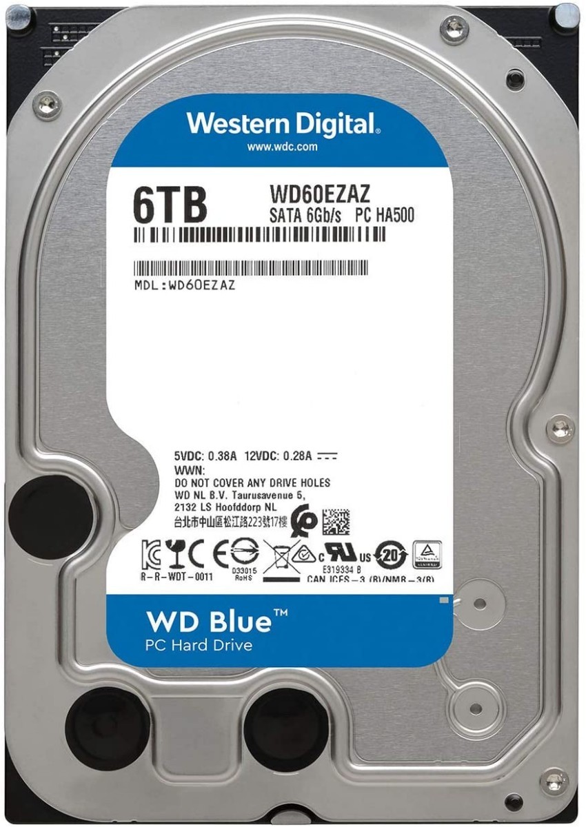 Western Digital ウエスタンデジタル 内蔵 HDD 6TB WD Blue  3.5インチ WD60EZAZ-RT