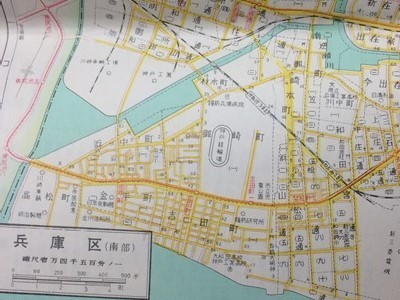 mh古本【区分地図帳】神戸 昭和31年頃 (バス路線バス停名 市電 mh古本【区分地図帳】神戸 昭和31年頃 (バス路線バス停名 市電