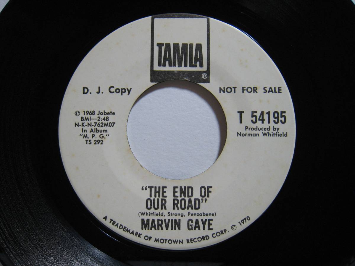 【7”】 MARVIN GAYE / ●白プロモ● THE END OF OUR ROAD US盤 マービン・ゲイ エンド・オブ・アワ・ロード_画像4