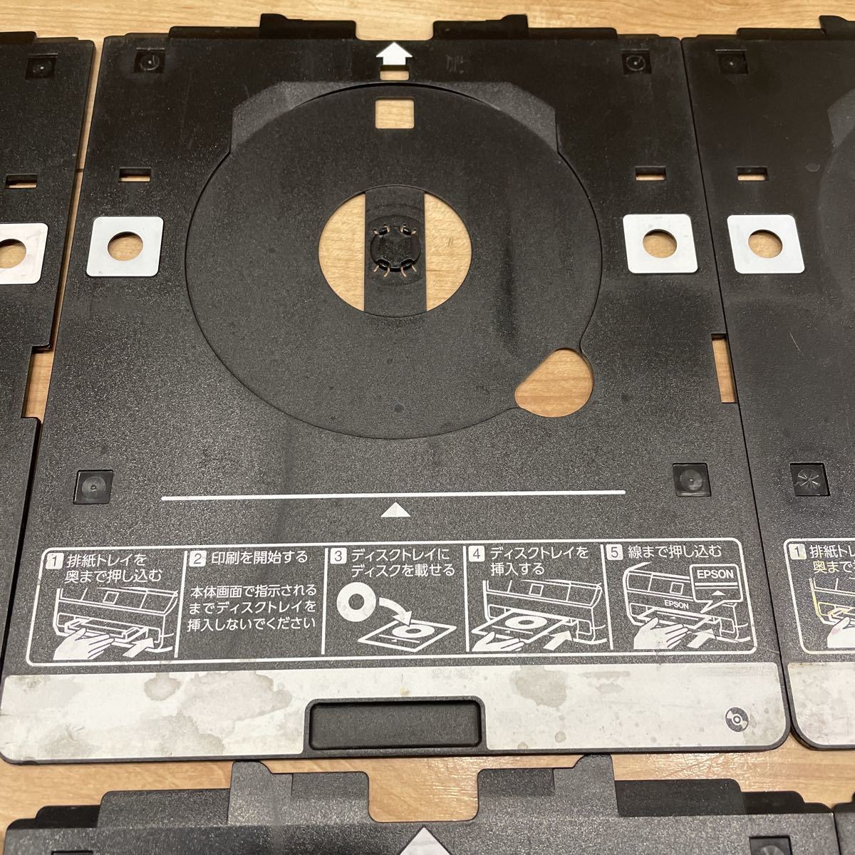 EPSON レーベル印刷 CD-R ディスクレーベル印刷 EP-707A エプソン　CDトレー　中古純正　10枚セット