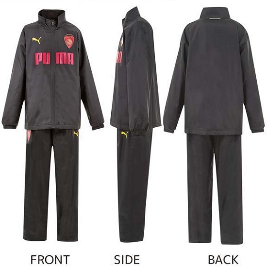  Puma Kids FC обратная сторона tricot жакет & брюки 160 обычная цена 12100 иен черный ребенок нейлон u-bn верх и низ в комплекте футбол футбол 