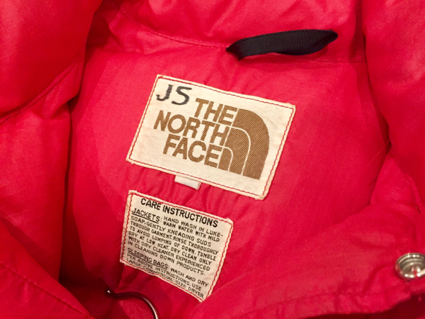 70s ビンテージ THE NORTHE FACE DOWN VEST 茶タグMADE IN USA Sサイズ RED 中綿 OLD ダウン ベスト_画像3