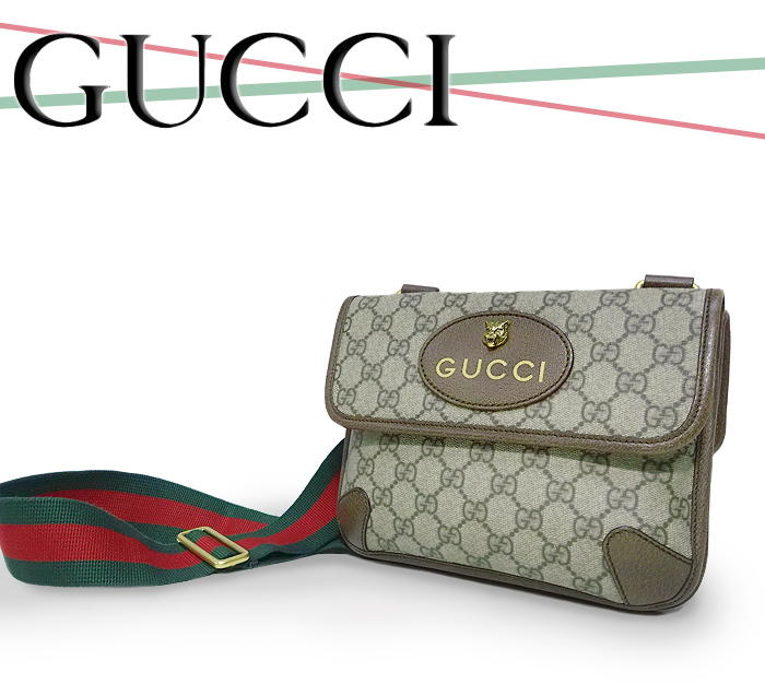 GUCCI スモール メッセンジャーバッグ GG キャットヘッド ☆日本の職人