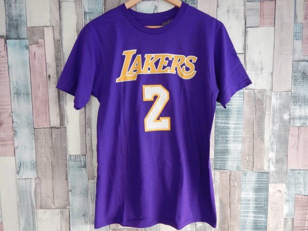 激レア★海外限定品★adidas★レイカーズ Tシャツ★ロンゾ・ボール ルーキー時★LAKERS No.2★アディダス サイズXL