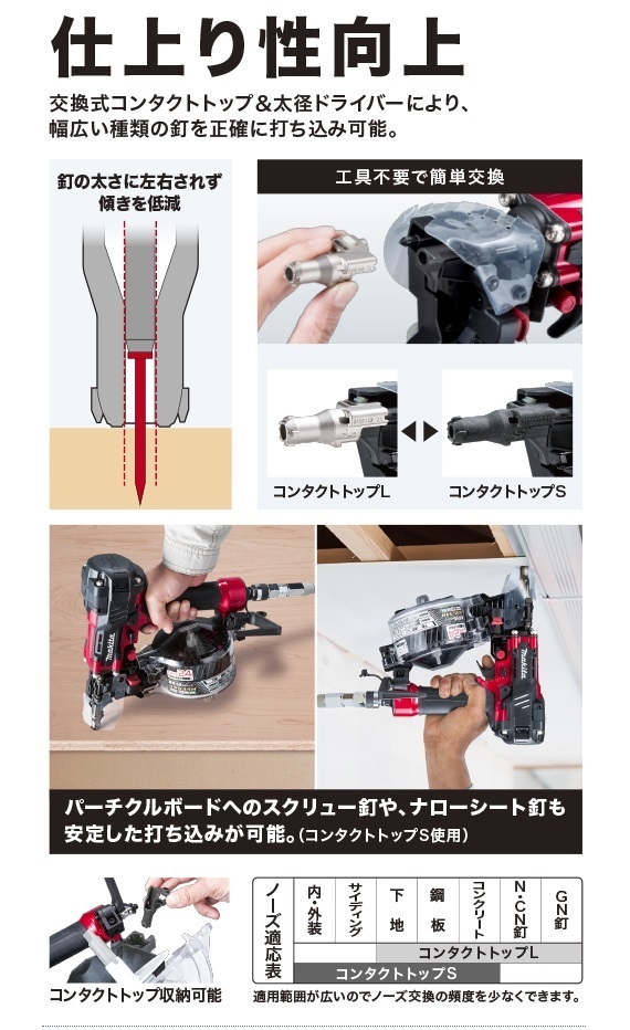 マキタ) 50mm 高圧エア釘打 AN534HM 青 プラスチックケース付