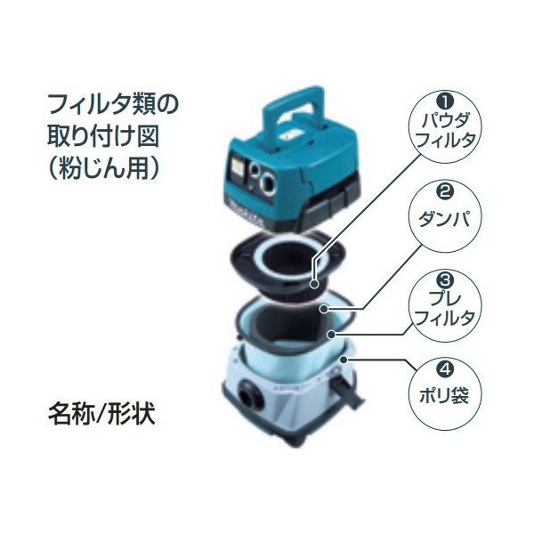 (マキタ) 集じん機用 水専用フィルタ A-47911 清水専用/クロスフィルタをはずして取付けます makita_画像2