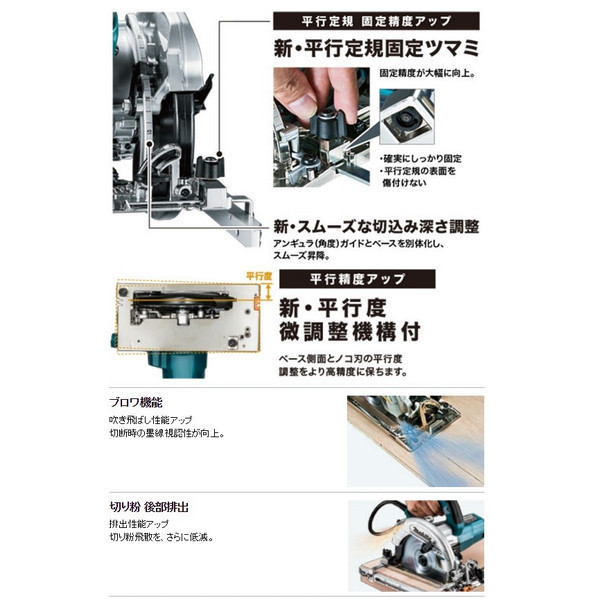 (マキタ) 165mm 電気マルノコ HS6300SP 最大切込み深さ66mm ソフトスタート 本体のみ (ノコ刃別売)_画像3