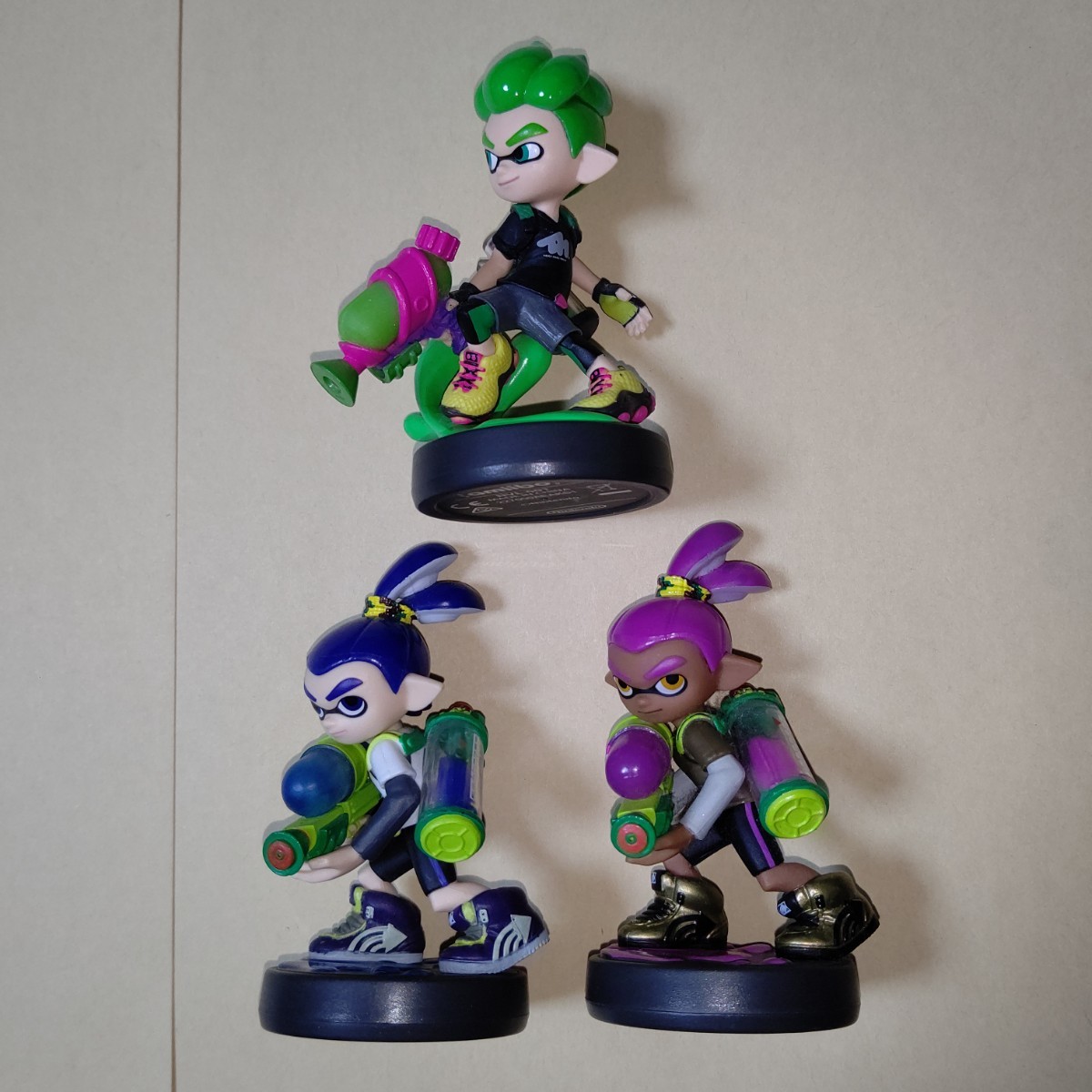 3個セット amiibo ボーイ【ブルー】【パープル】【ネオングリーン】