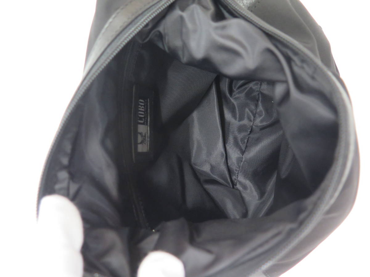 COBO INTERNATIONALE コボ インターナショナル レザー×ナイロン 格安正規品 cobo ブラック レザーハンドバッグ ハンドバッグ
