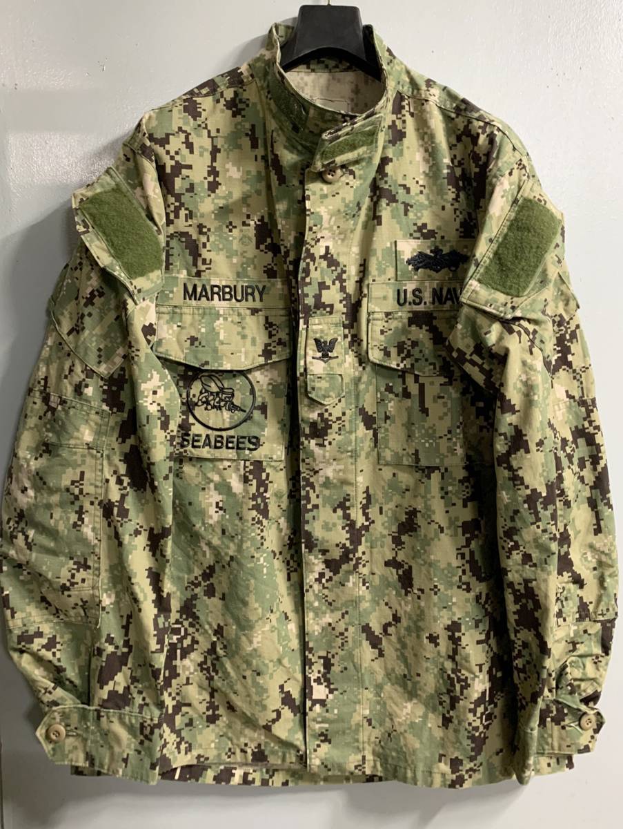 #. 米海軍 SEABEES 実物 NWU ジャケット TYPE3 AOR2 M/L. SEAL特殊部隊2021/11/15の画像1