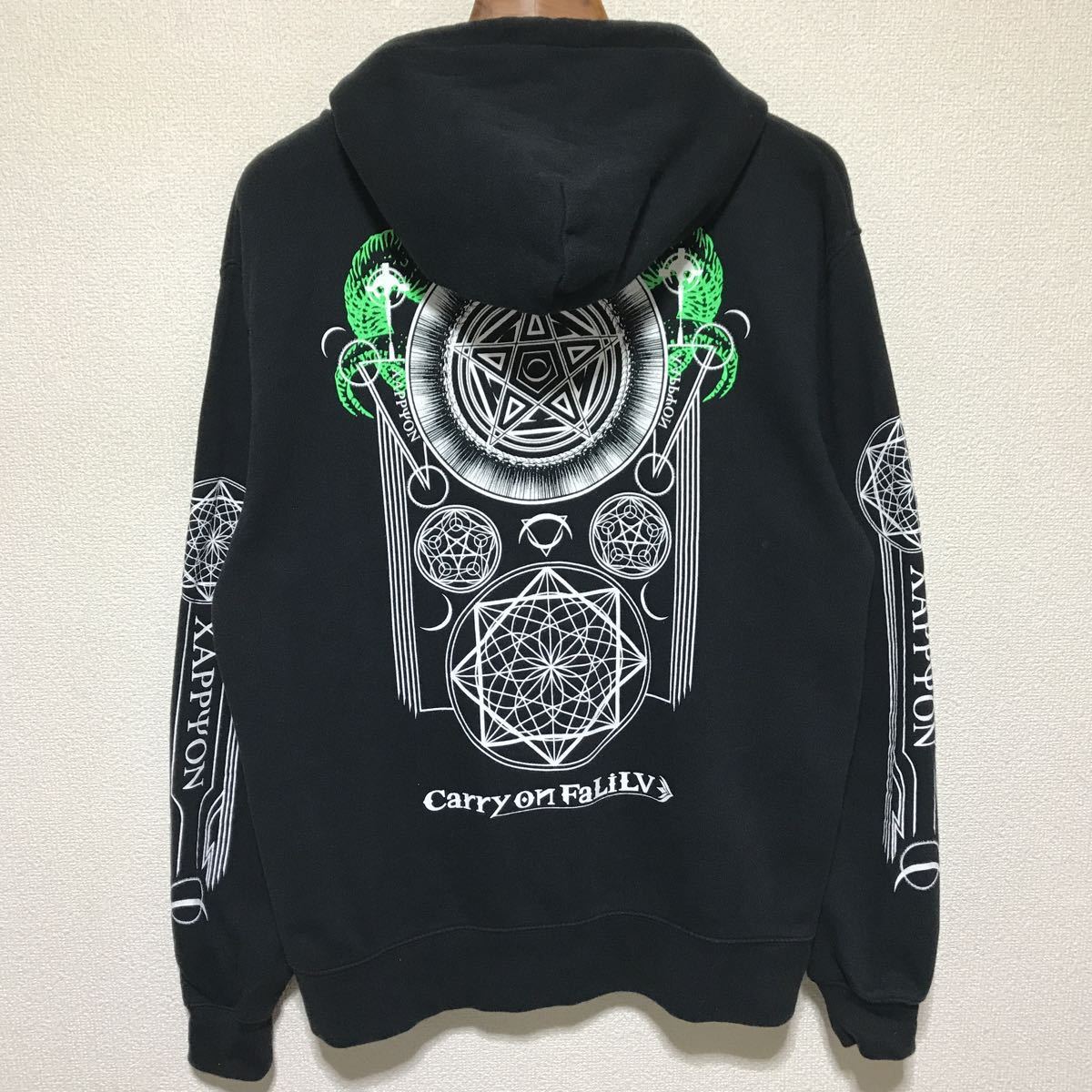 Fear and Loathing in Las Vegas/Carry on FaLiLV ZIP  HOODIE/ジップパーカー/フーディー/スウェット/ブラック/Lサイズ