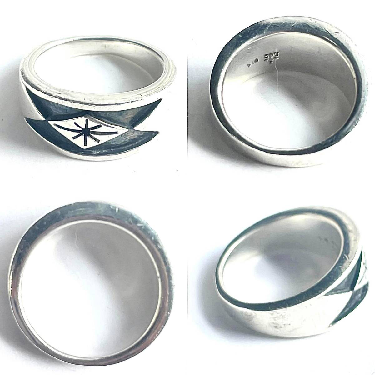 [ rare ]Lord Camelot design silver men's ring silver 925 Lord Camelot 21 number rom and rear (before and after) 11.5g