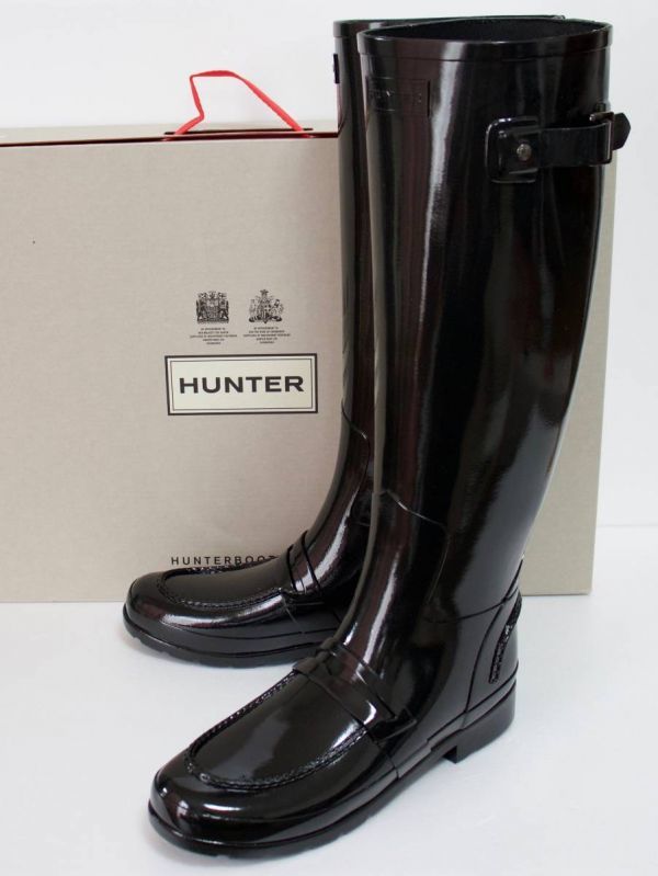 定価22000 新品 本物 HUNTER 靴 ブーツ リファインド ペニー ローファー トール WFT1006RGL ハンター JP22 UK3 US5 EU36 322338339