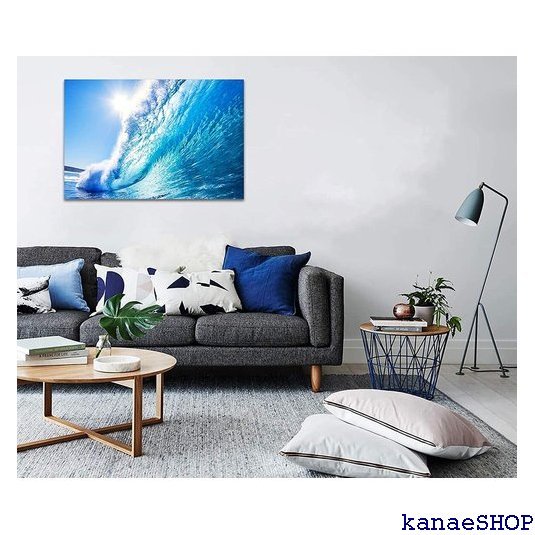 人気売れ筋商品 ポスター 海 写真 インテリア 自然 海の絵 アートパ 寝室 贈り物 木枠付きの完成品 40x60cm 932