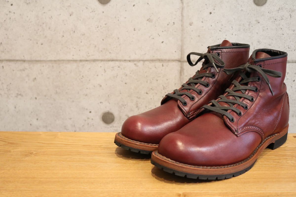廃盤希少 RED WING Beckman Boots No.9011 US7.5D 25.5cm レッドウィング ベックマン ブラックチェリー  バーガンディー フェザーストーン