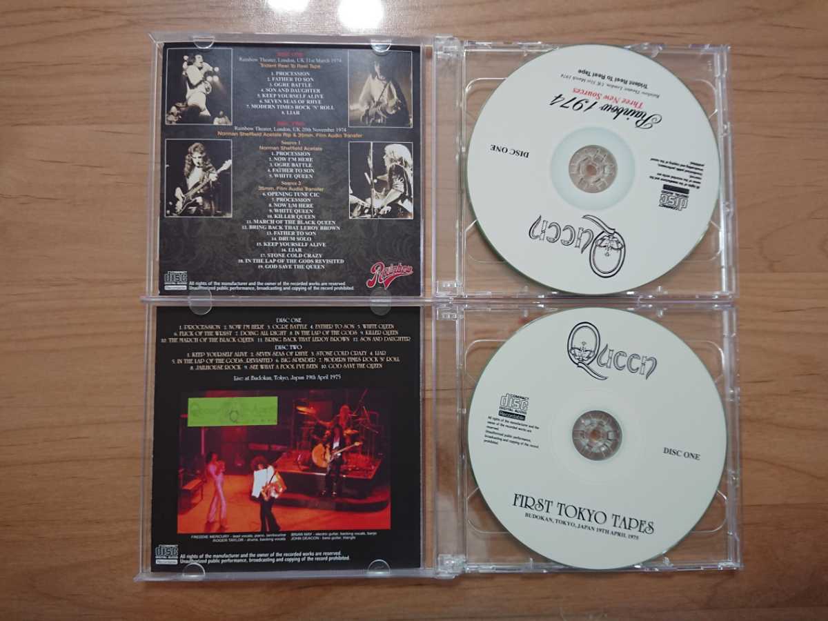 * Queen QUEEN *First Tokyo Tapes Budokan 1975 *Rainbow Three New Source London 1974 *4CD * б/у товар * б/у запись магазин покупка товар 