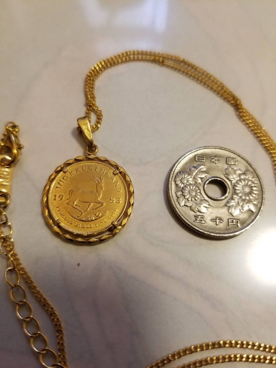 クルガーランド金貨ネックレス新品同様、最終値下げしました