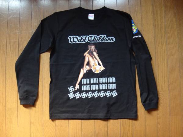 フライトジャケット風 ロングTシャツ Wild Children　　　　04